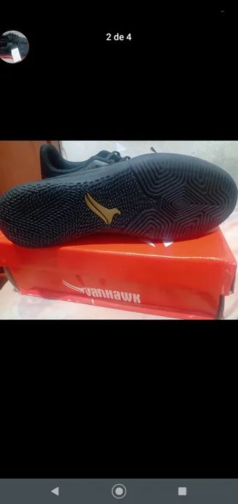 chuteira futsal salão hawk  colada e costurada.  Numeração 40. ,Nunca usada. - Foto 3