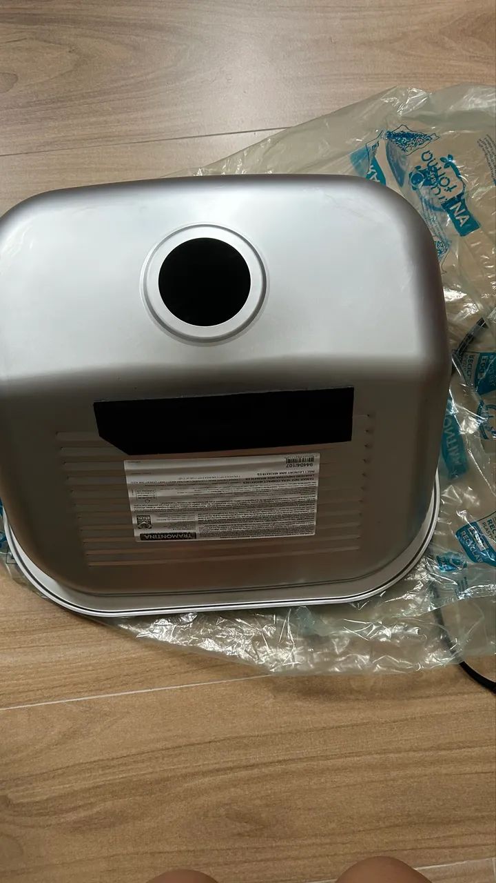 Tanque Tramontina Prime Hera 40x35 Inox fosco acetinado com válvula de embutir e sobrepor - Foto 3