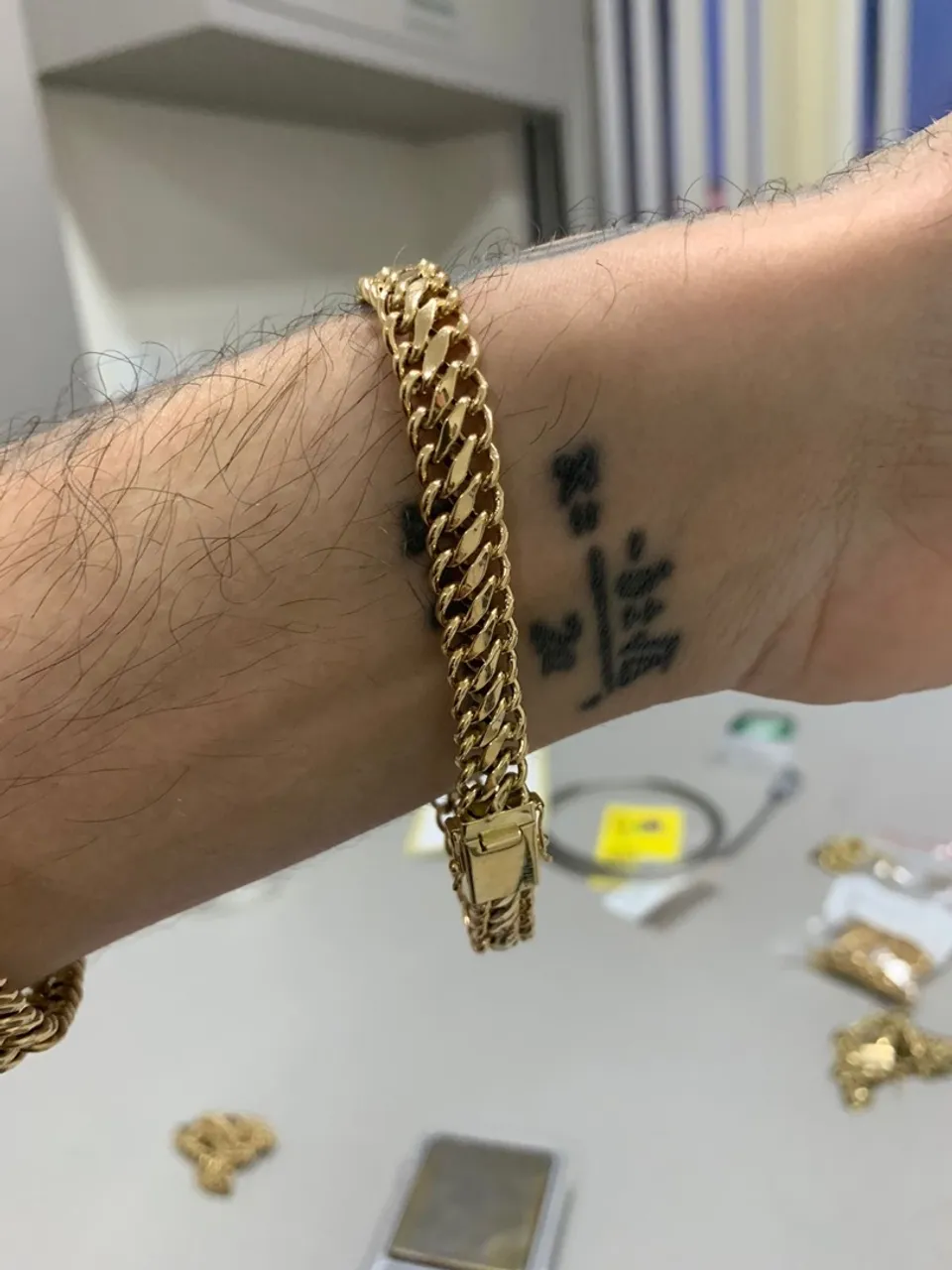 Pulseira Lacraia Ouro 18K 15.39g nova com garantia eterna