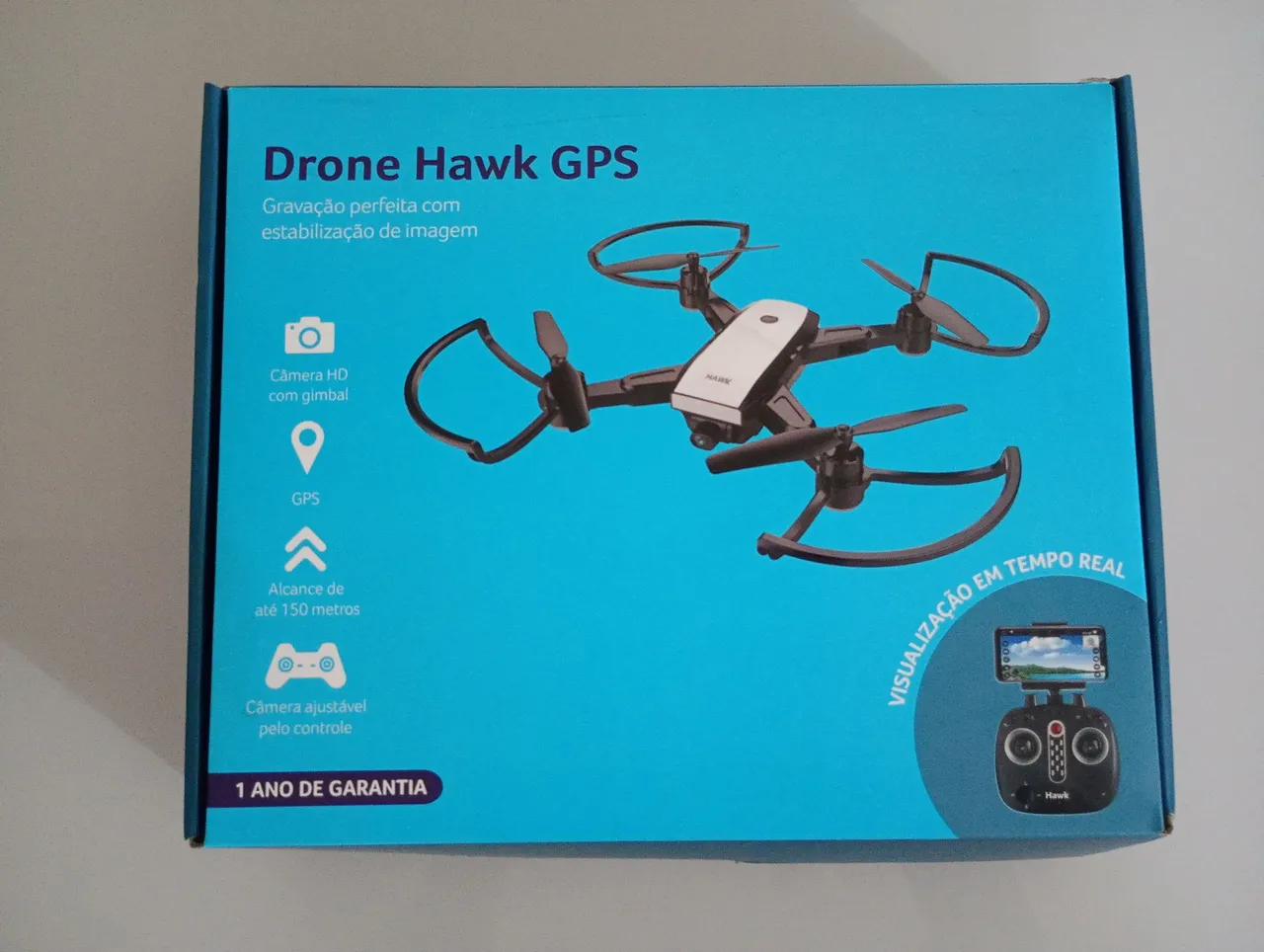 Drone Hawk GPS com Câmera HD e Gimbal