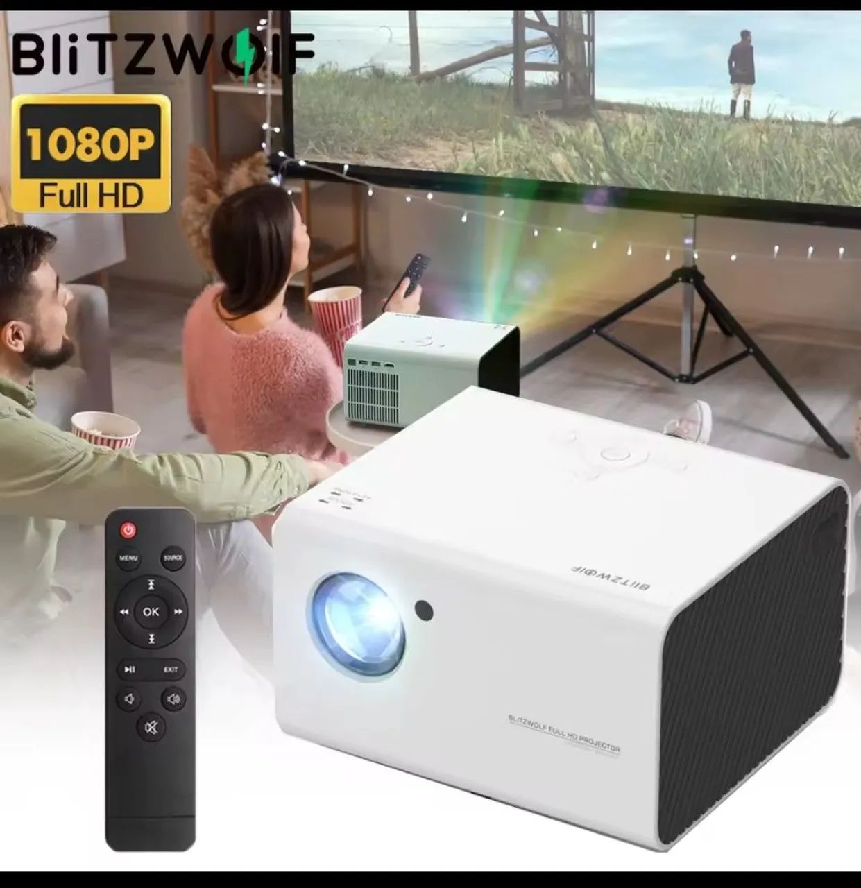 Projetor Full HD BlitzWolf 1080P 6000 lumens