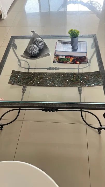 2 peças - Jogo de Mesa e Aparadouro Classico - Foto 2