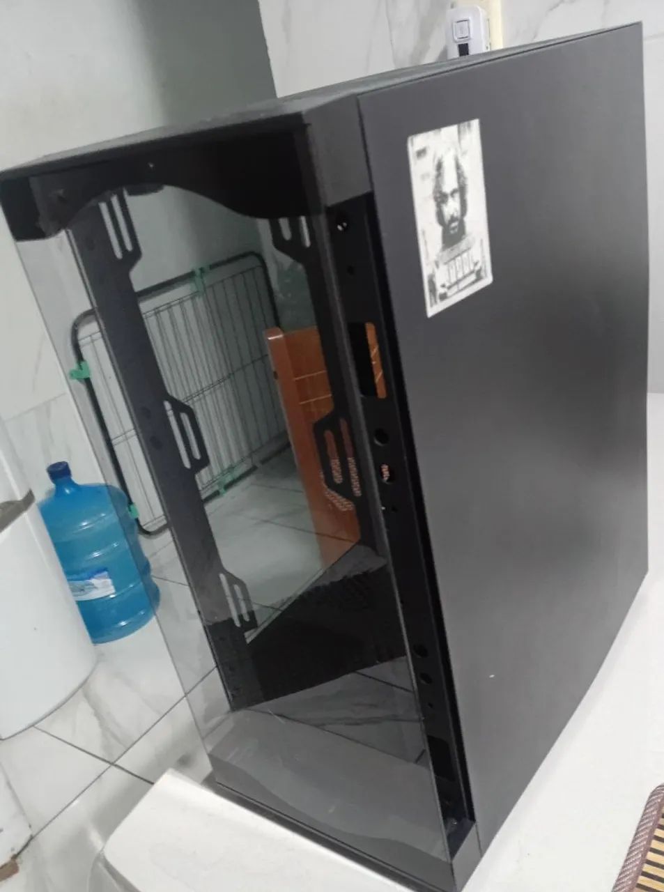 Gabinete para pc frente e lateral de vidro temperado 