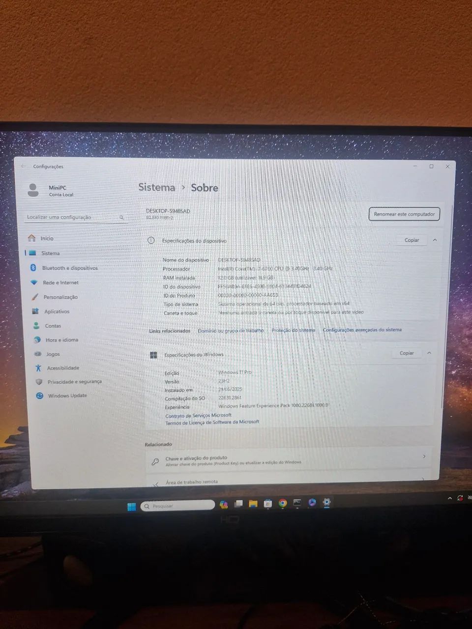 PC com Intel i7 6700 win 11 pro, office, 12Gb Ssd 480 - Pronto para Usar - Foto 2