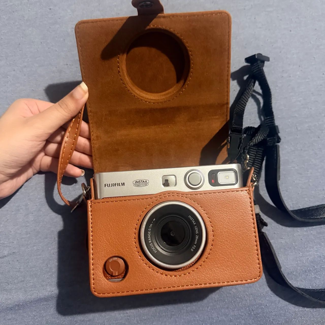 Instax mini evo marrom com capa - Foto 2