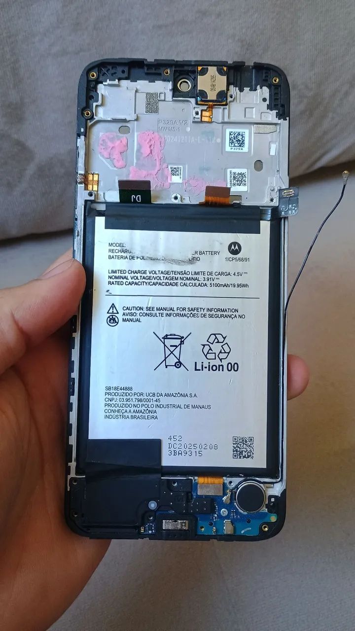 Tela frontal original moto g05 sem trinco e sem defeito 