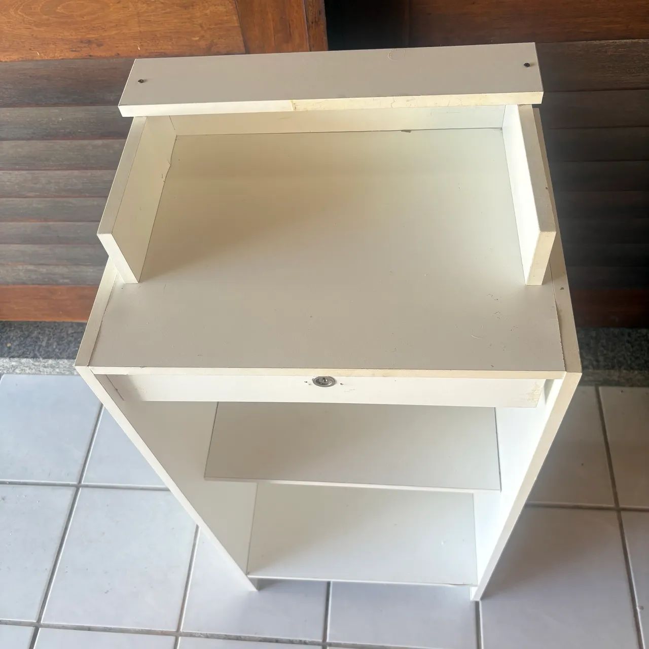 Balcão Caixa Com Gaveta Lojas E Comércios 100% Mdf Branco Desmontado  - Foto 4