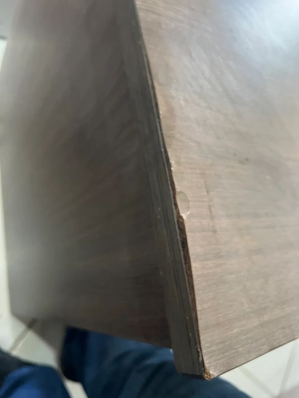 Mesa para escritório marrom (Nova com avarias)  - Foto 3