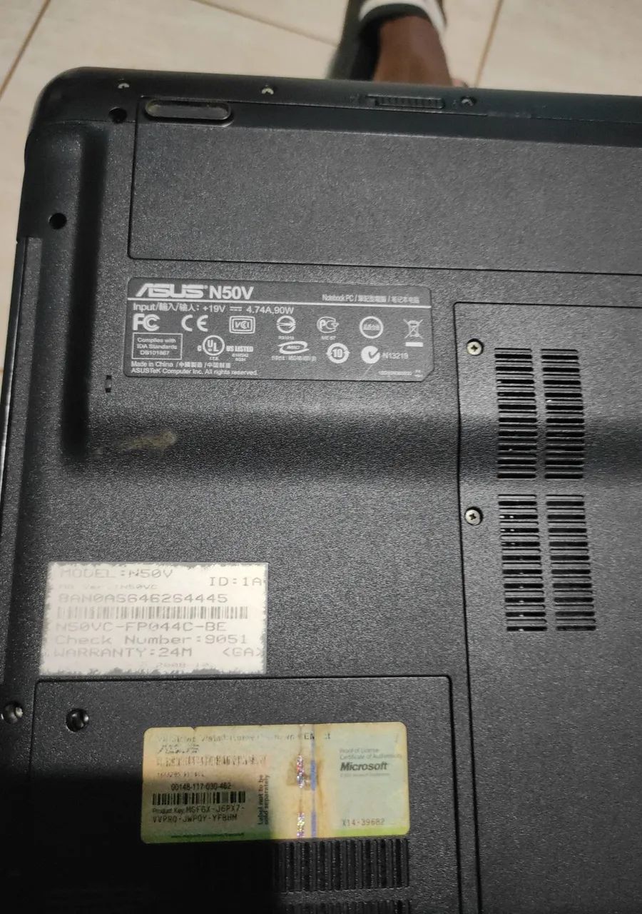 Notebook Asus N50V para retirada de peças muito conservado  - Foto 2