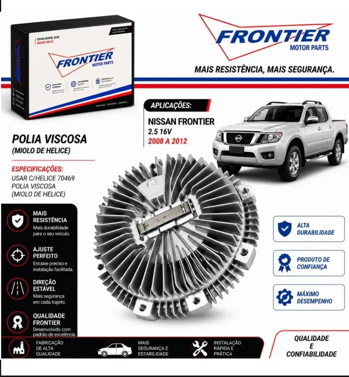 polia viscosa s10 blazer frontier 2.8 mwm sprint 2000 a 2011 - Foto 2