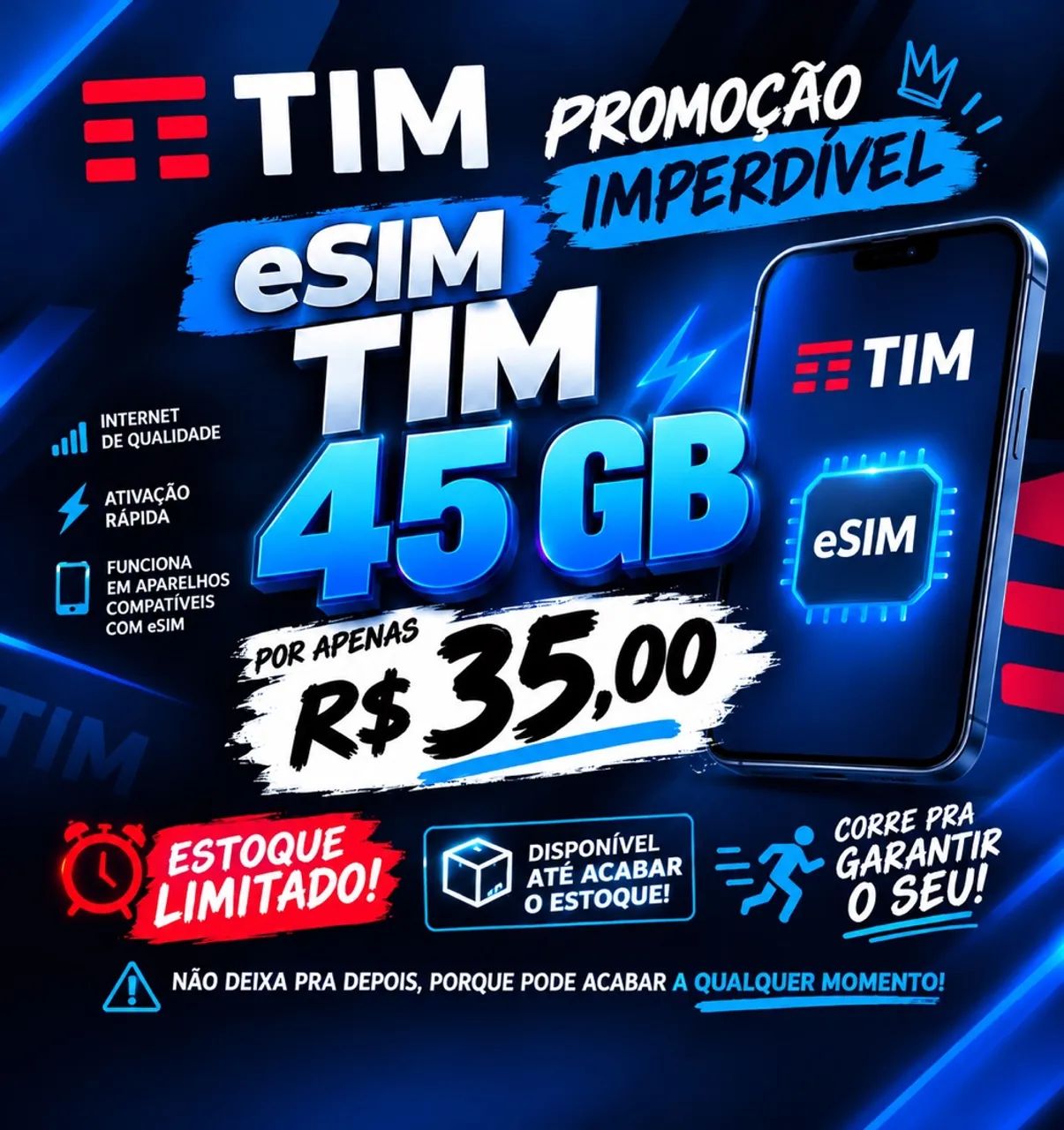 CHIP ESIM 45GB TIM