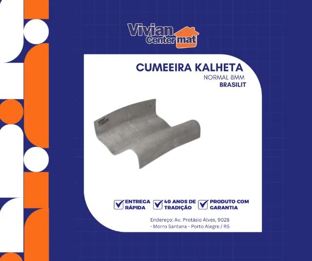 Cumeeira Kalheta normal 8mm Brasilit