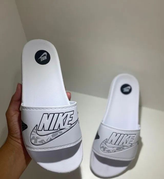 Sandália Slide - Nike Branca - Foto 2