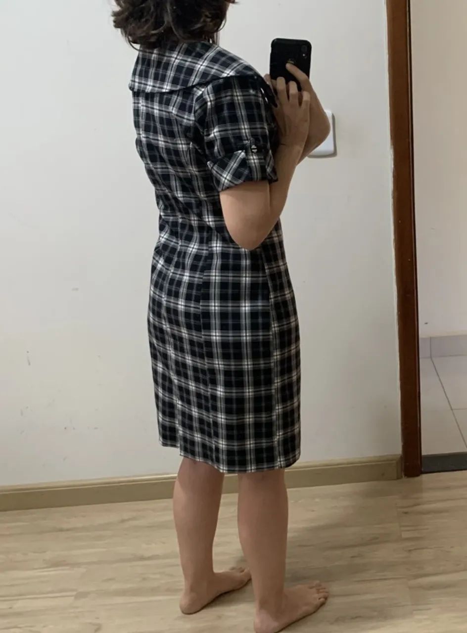 Vestido alfaiataria xadrez - Foto 5