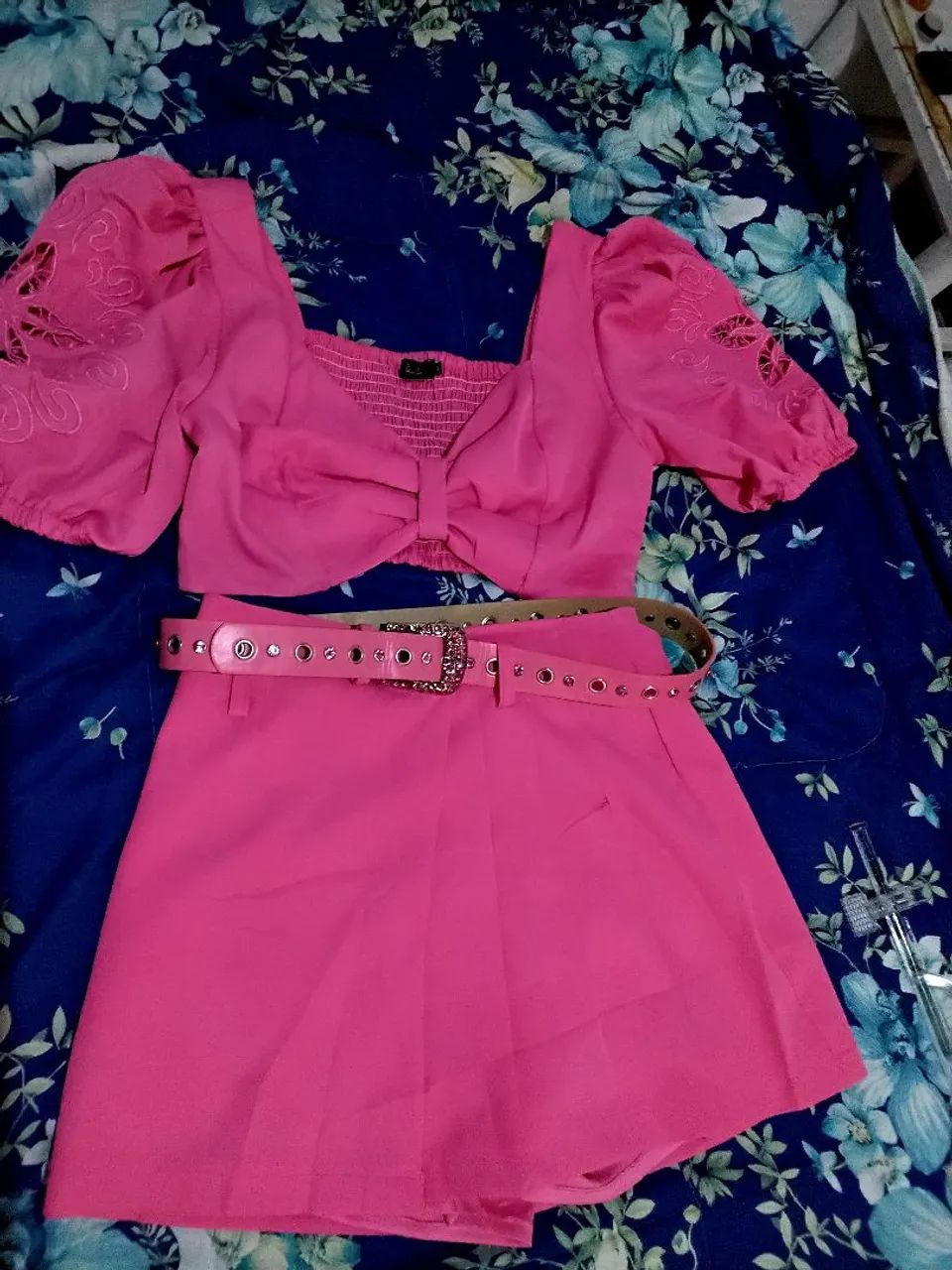 Conjunto coreano rosa 
