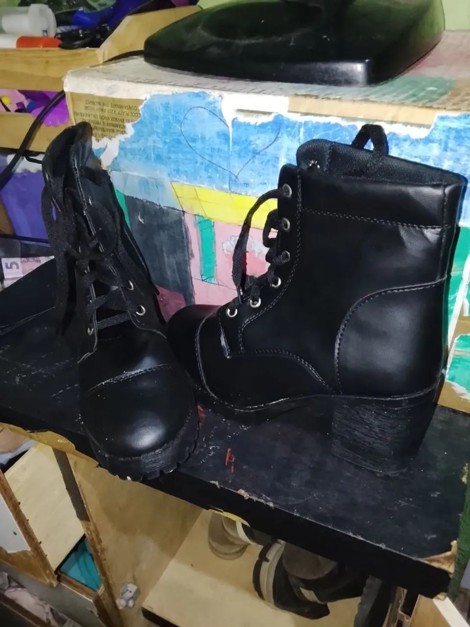 Coturno preto número 36  - Foto 4