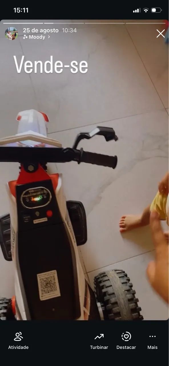 Moto elétrica infantil  - Foto 2