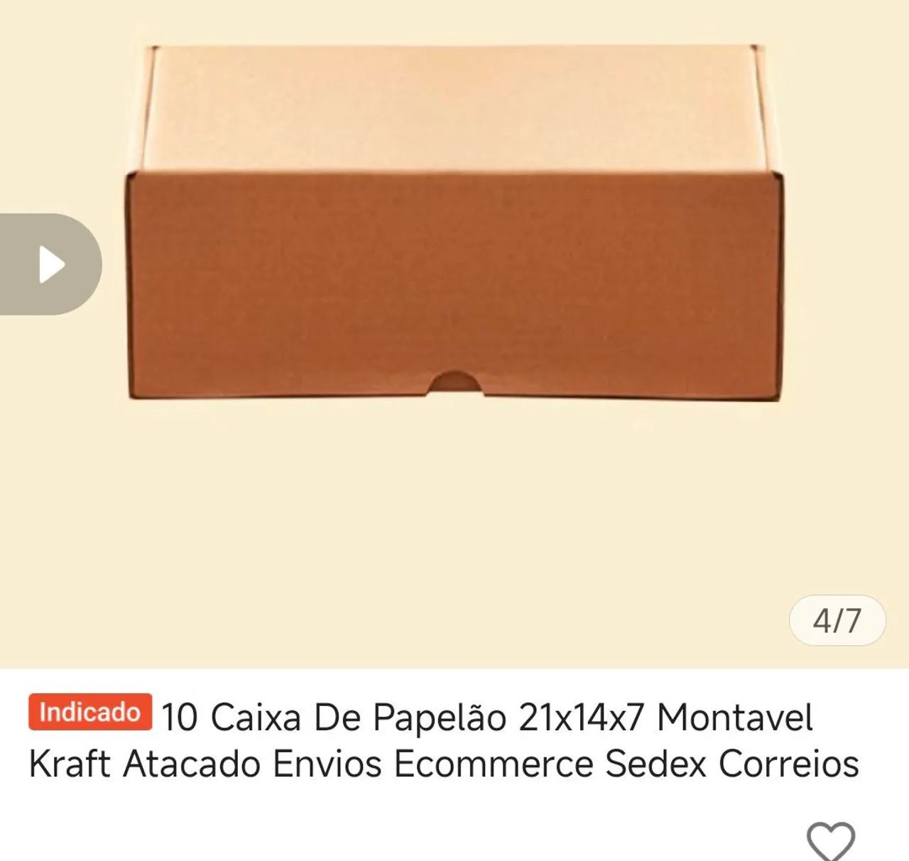 Caixa de papelão - 10 unidades  - Foto 3