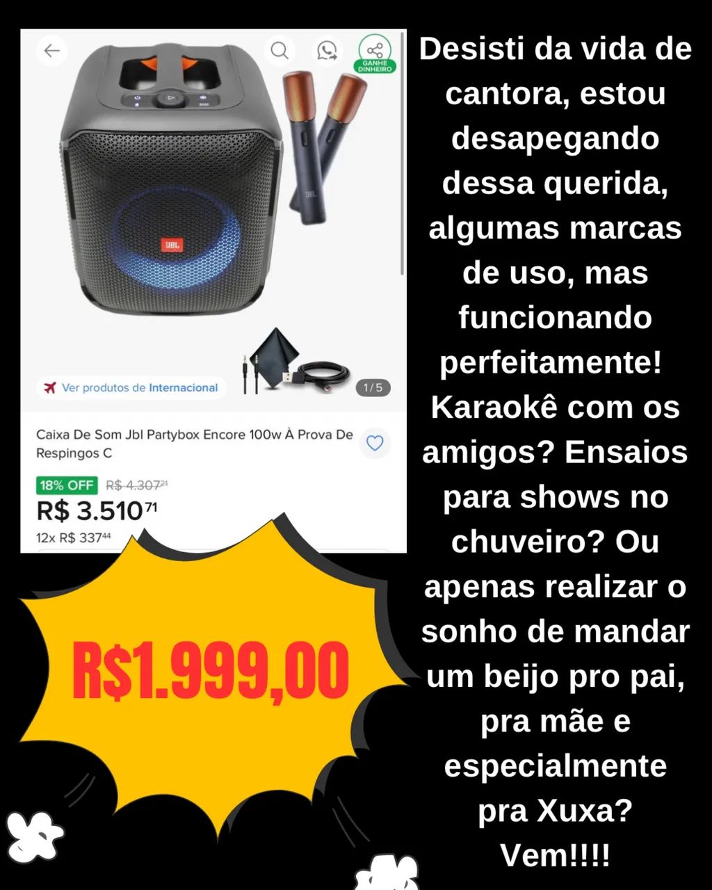  Caixa JBL Party Box Encore - Foto 2