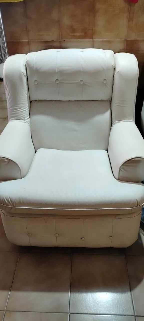 2 Poltronas de couro Branco  - Foto 2