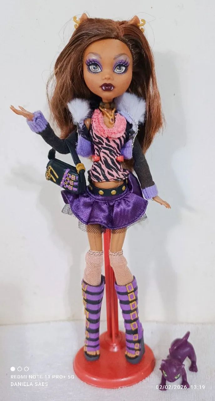 Boneca Monster High Clawdeen Wolf básica Wave 1 (2010) - falta só o diário  - Foto 2