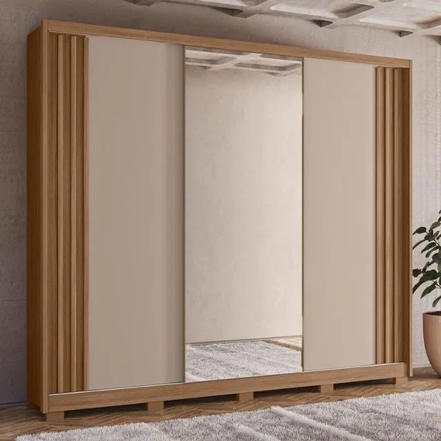 Guarda Roupa Casal 3 Portas c\ Espelo Deslizantes 6 Gavetas DIVIDIMOS EM ATÉ 10X SEM JUROS