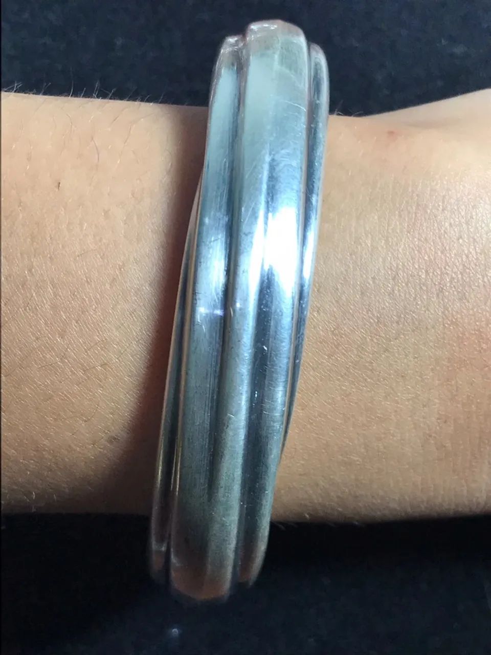 Bracelete Grosso de Prata - Foto 2