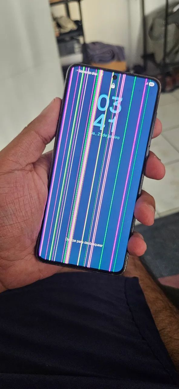 S21 com problema no display