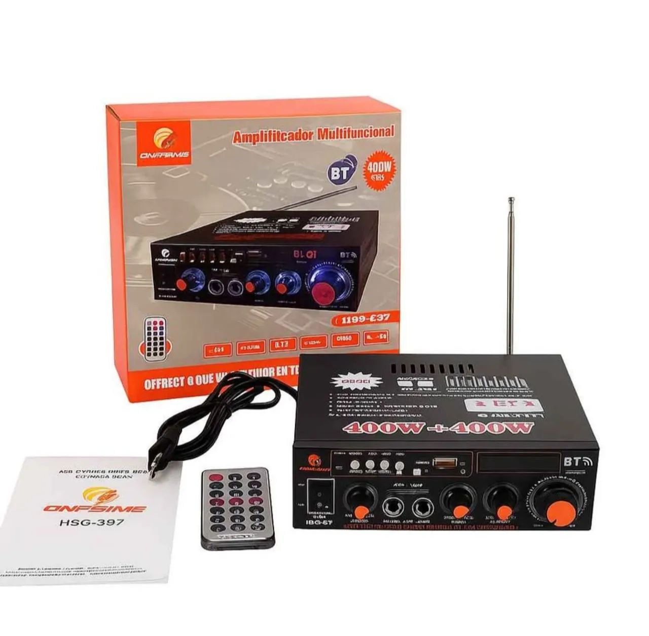 Amplificador bluetooth 800w 