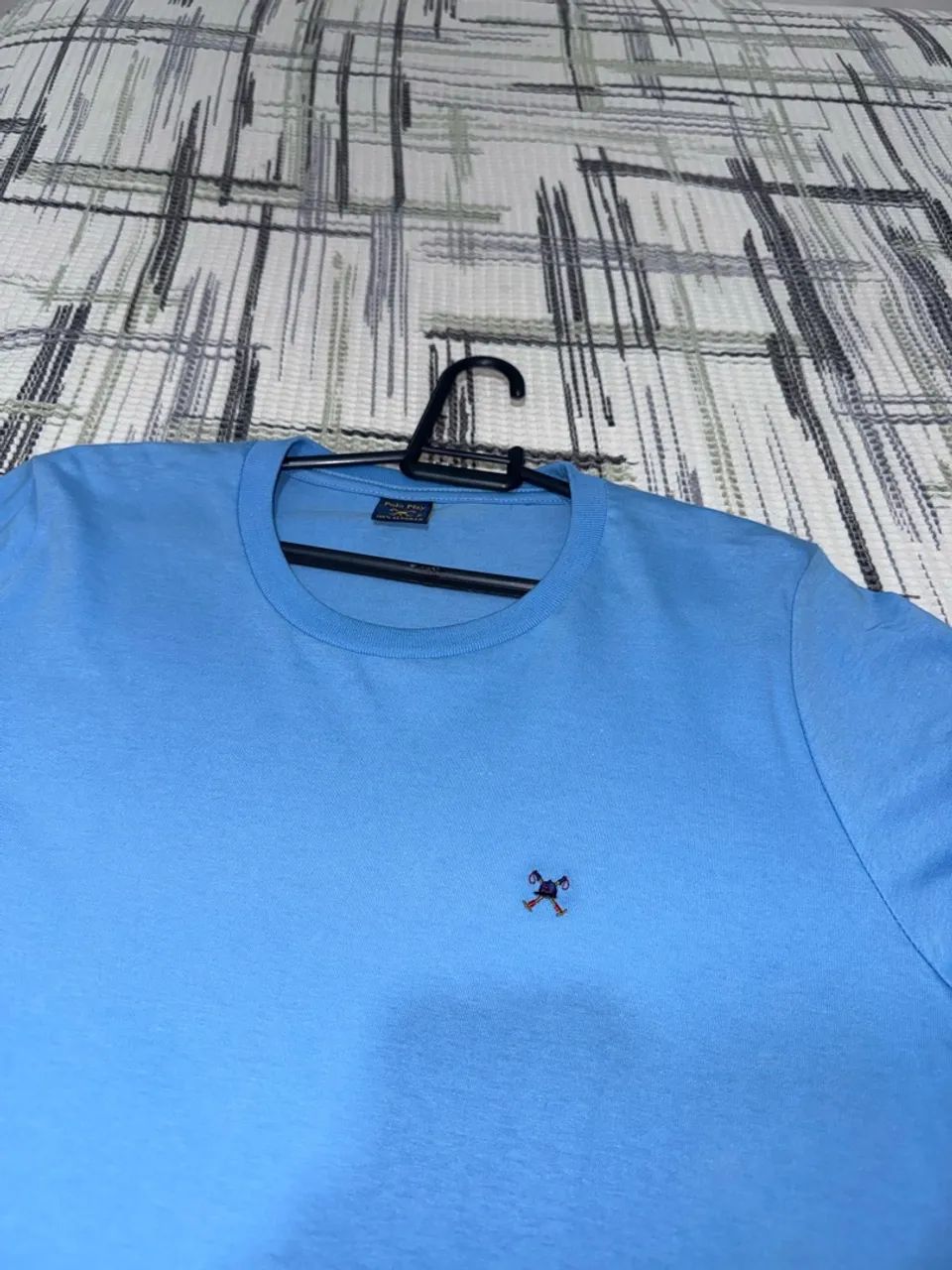Camiseta da marca Polo azul, ORIGINAL  - Foto 4