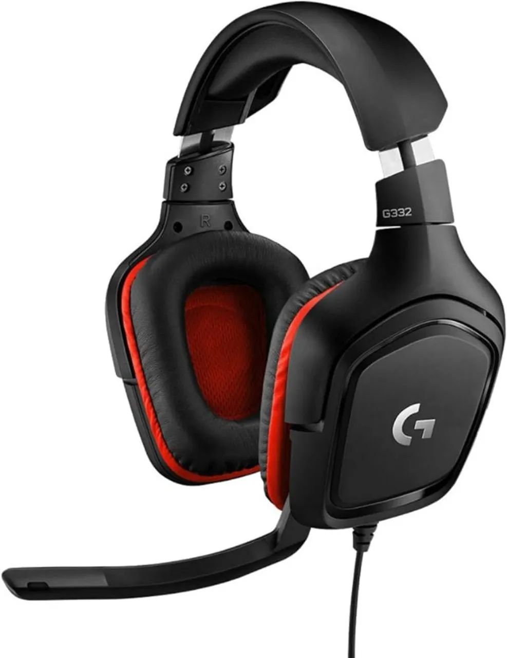 Headset Gamer Logitech G332 PC PS4 Xbox One Preto e Vermelho - Foto 3