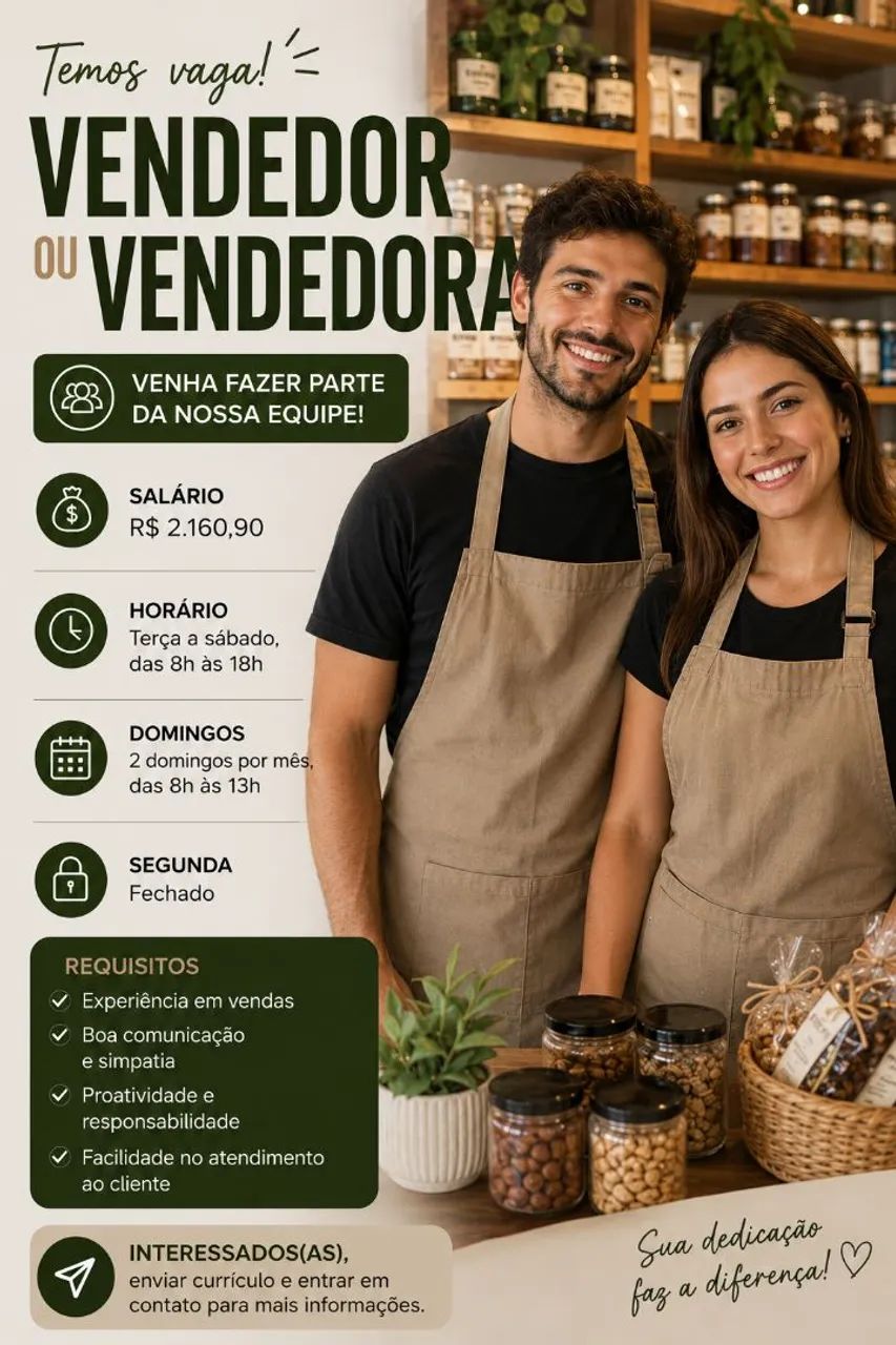 Vendedor ou vendedora