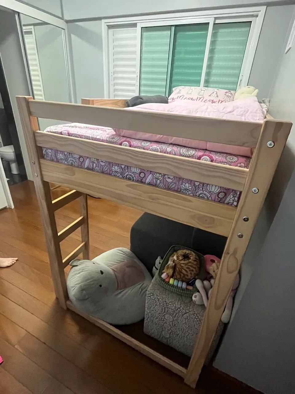 Cama solteiro alta escorregador e escada  - Foto 4