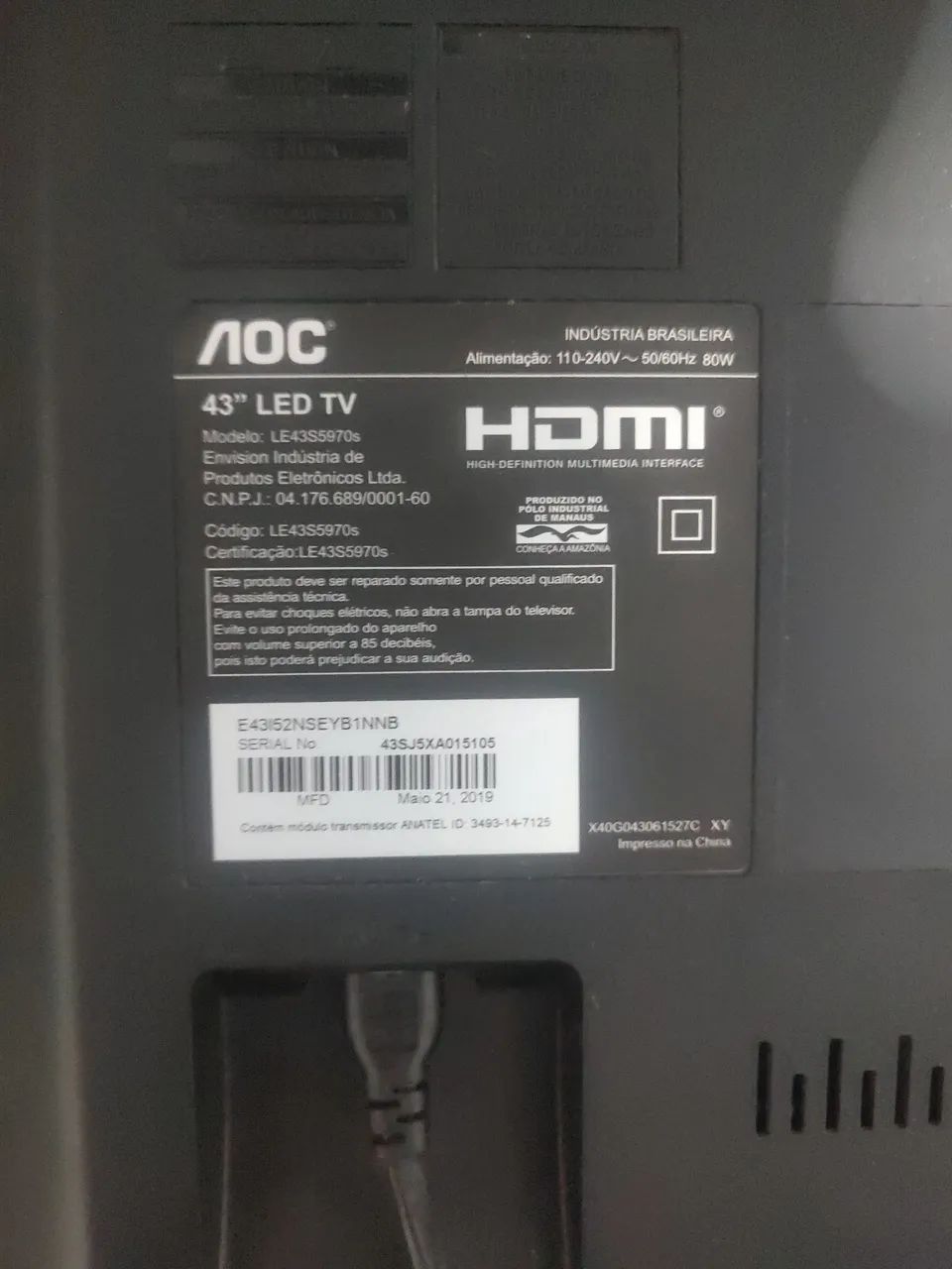 TV SMART 43 POLEGADAS OBS "TROCO POR UMA MAIOR EU DANDO UMA VOLTA" - Foto 4