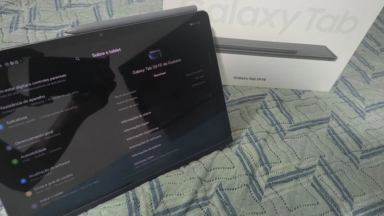Tablet Samsung S9 Fe - 128 gb - Apenas 2 meses de uso