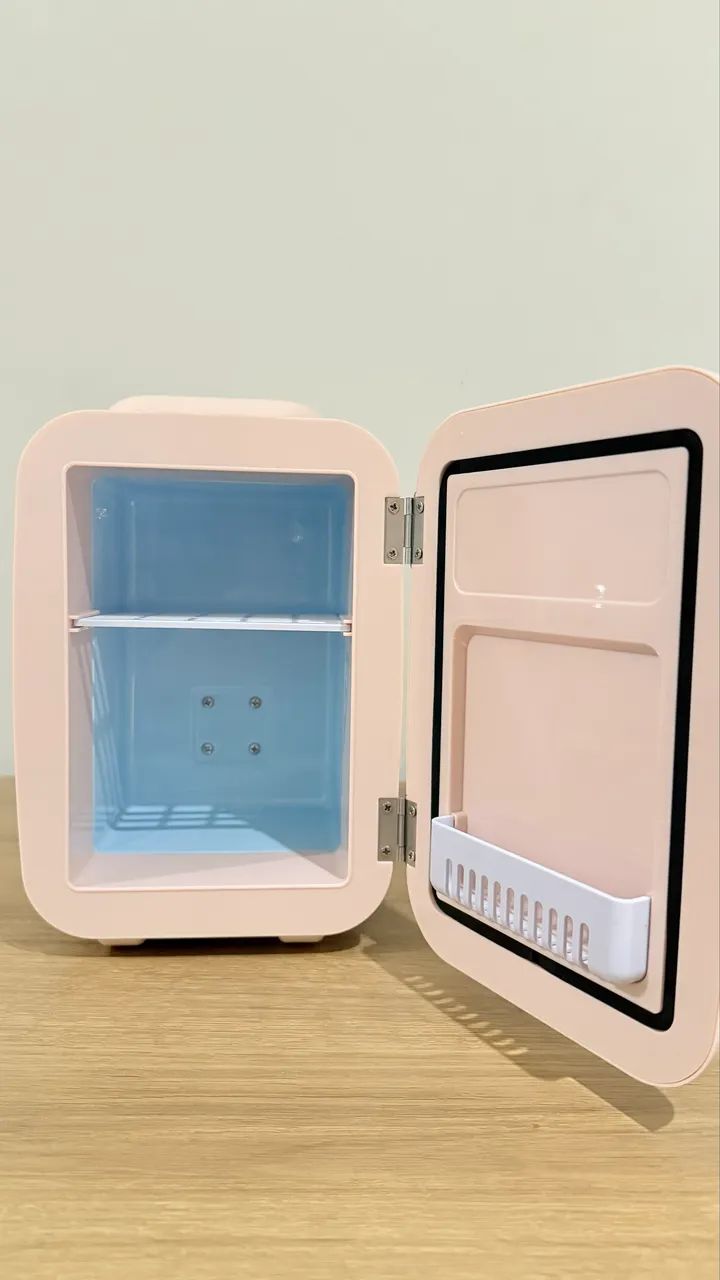 Mini Geladeira para Skincare Oceane 4L - Rosa | Seminova - Foto 4