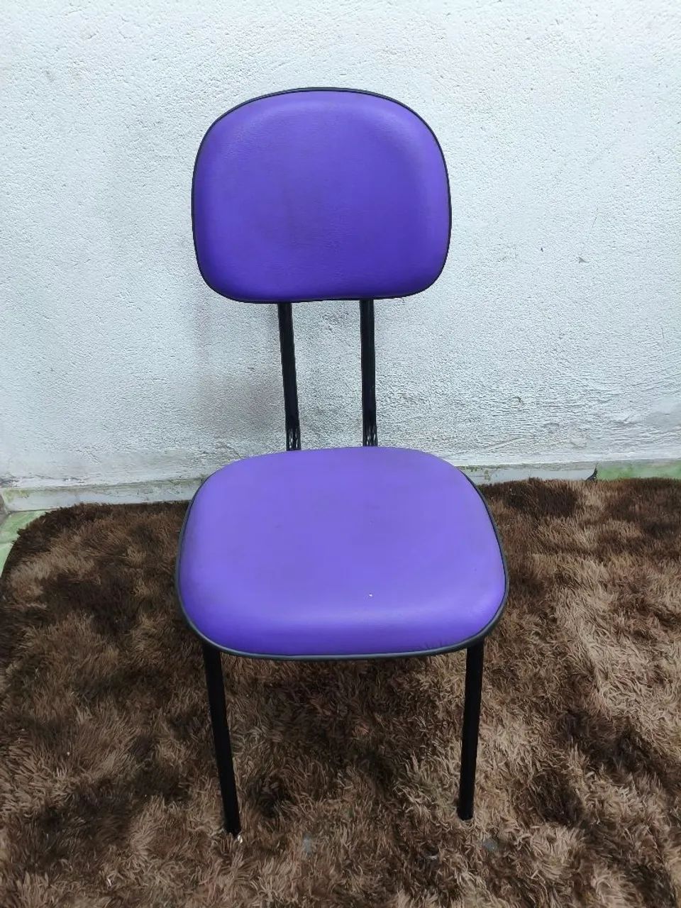 Cadeira fixa Secretaria - Roxa 
