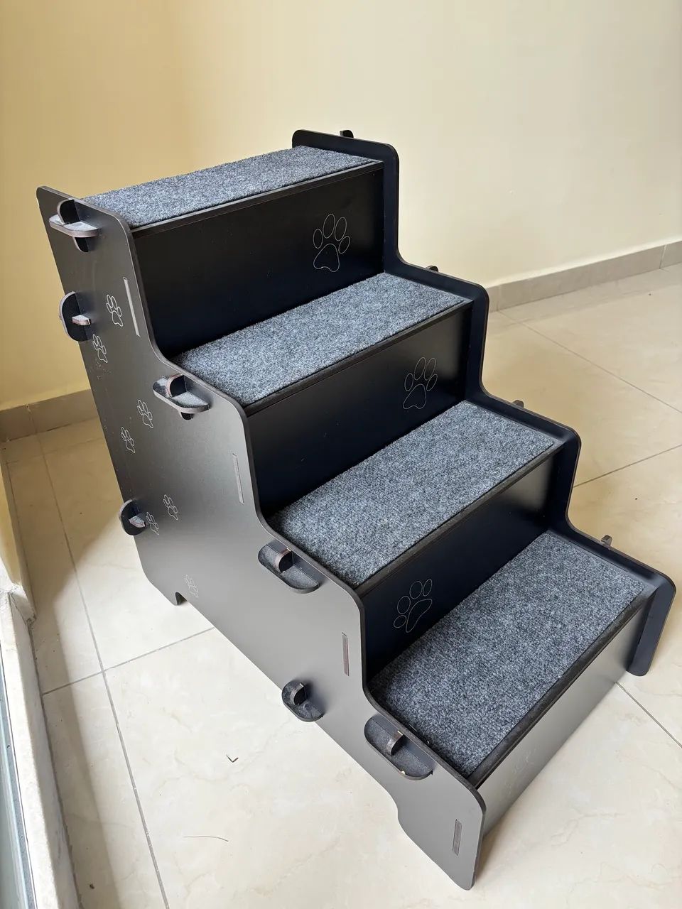 Escada Pet Cachorro Gato em MDF com Carpete