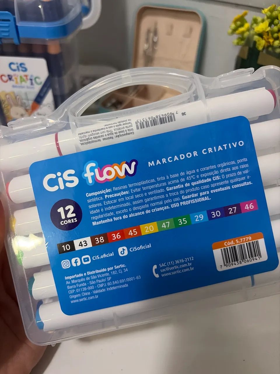 cis flor marcador criativo 12 cores  - Foto 2