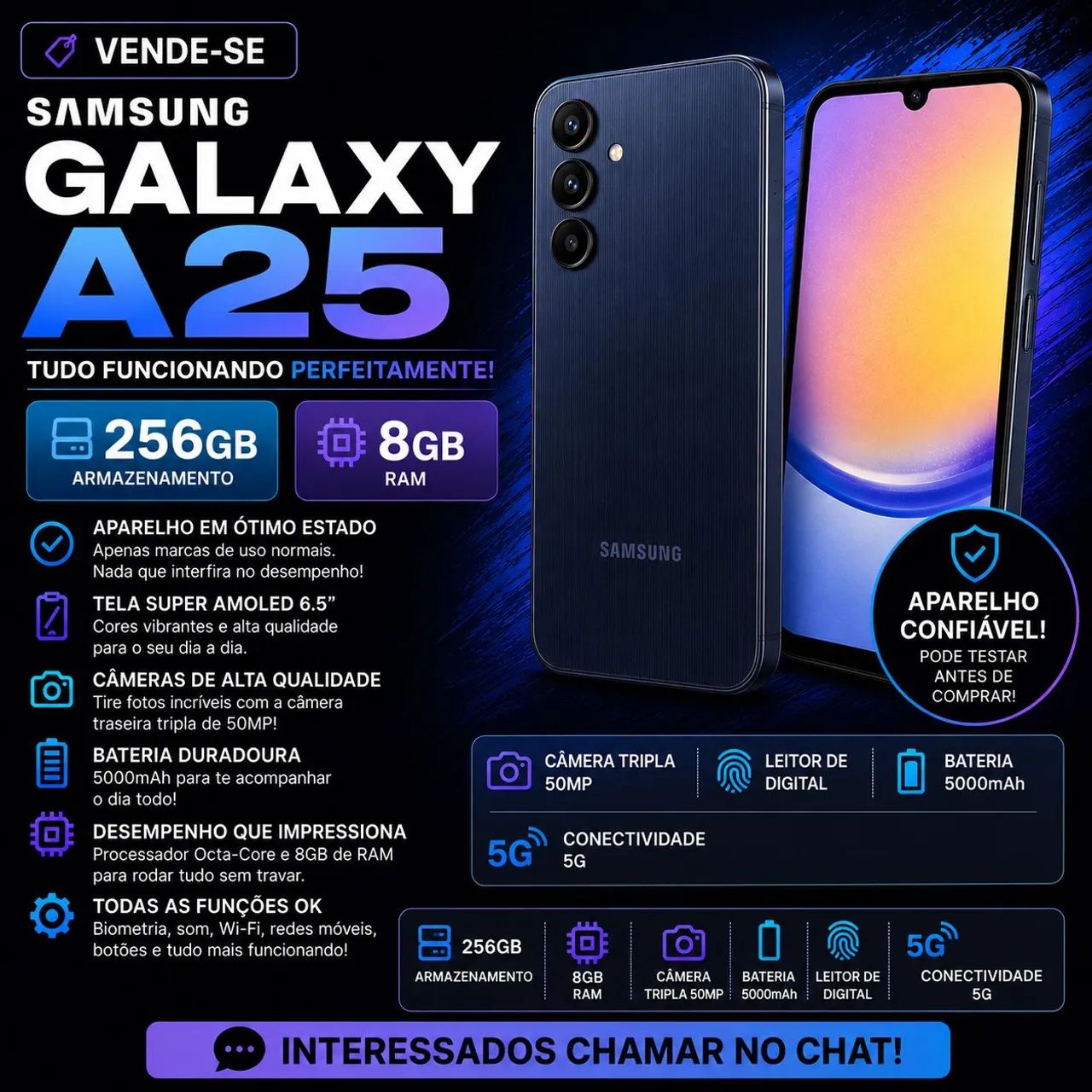 Galaxy A25 5G Ótimo Estado - Foto 2