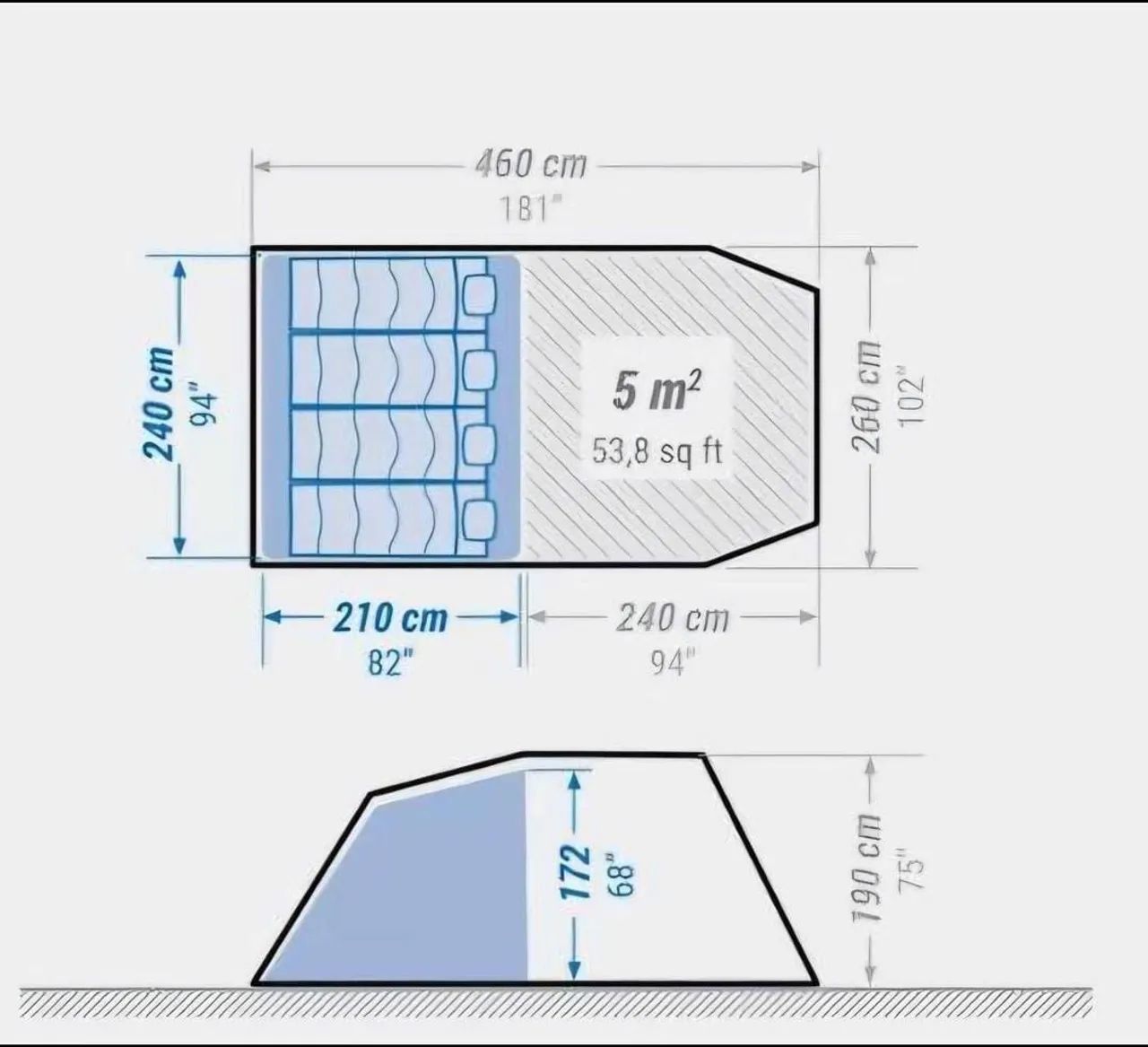 Barraca quechua 4.1 Black e fresh - Foto 3