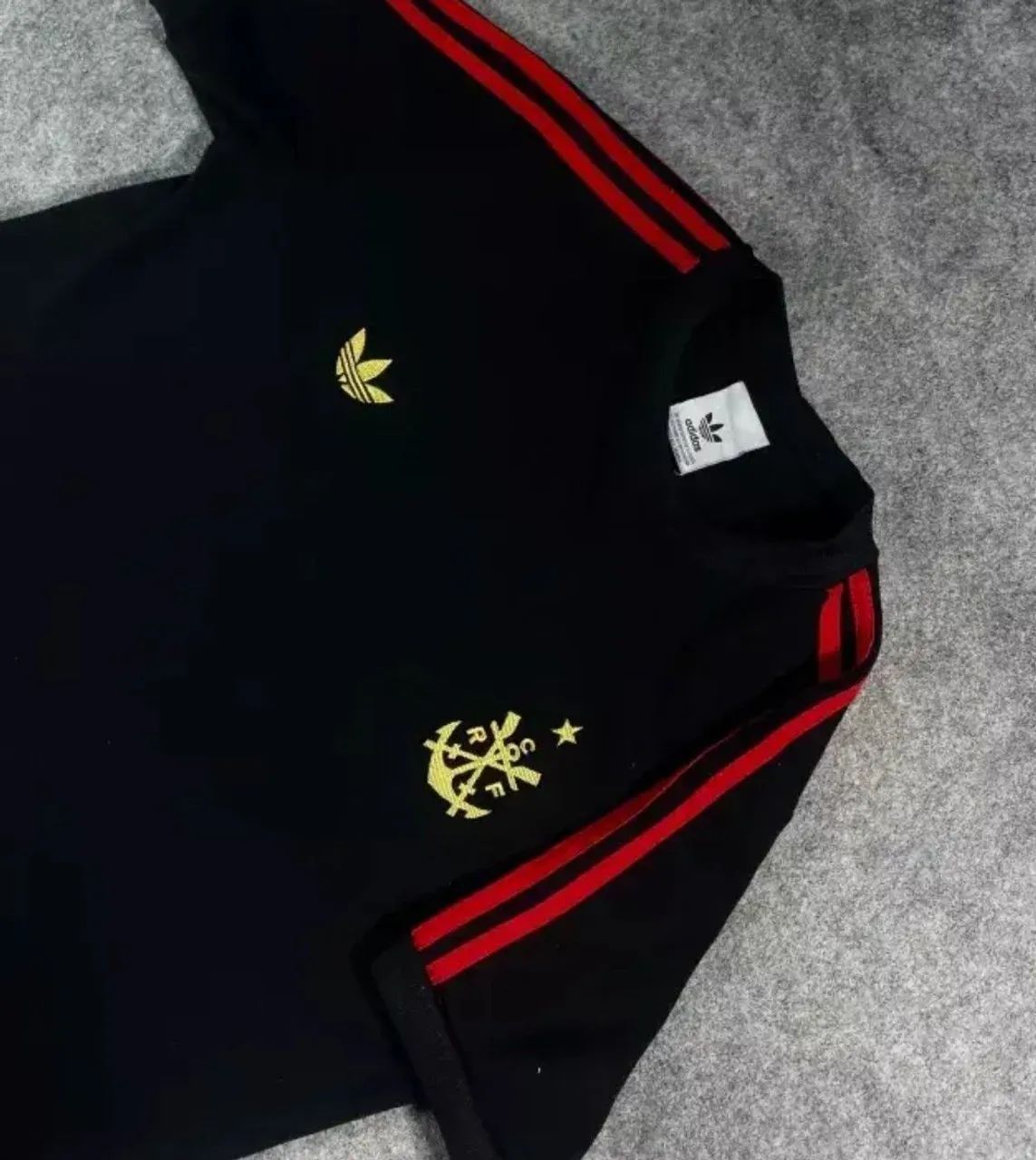 Camisa preta retrô flanengo algodão  - Foto 3
