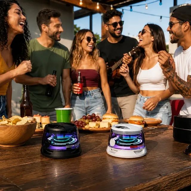 Caixa de Som Bluetooth G200 LED RGB - Foto 4