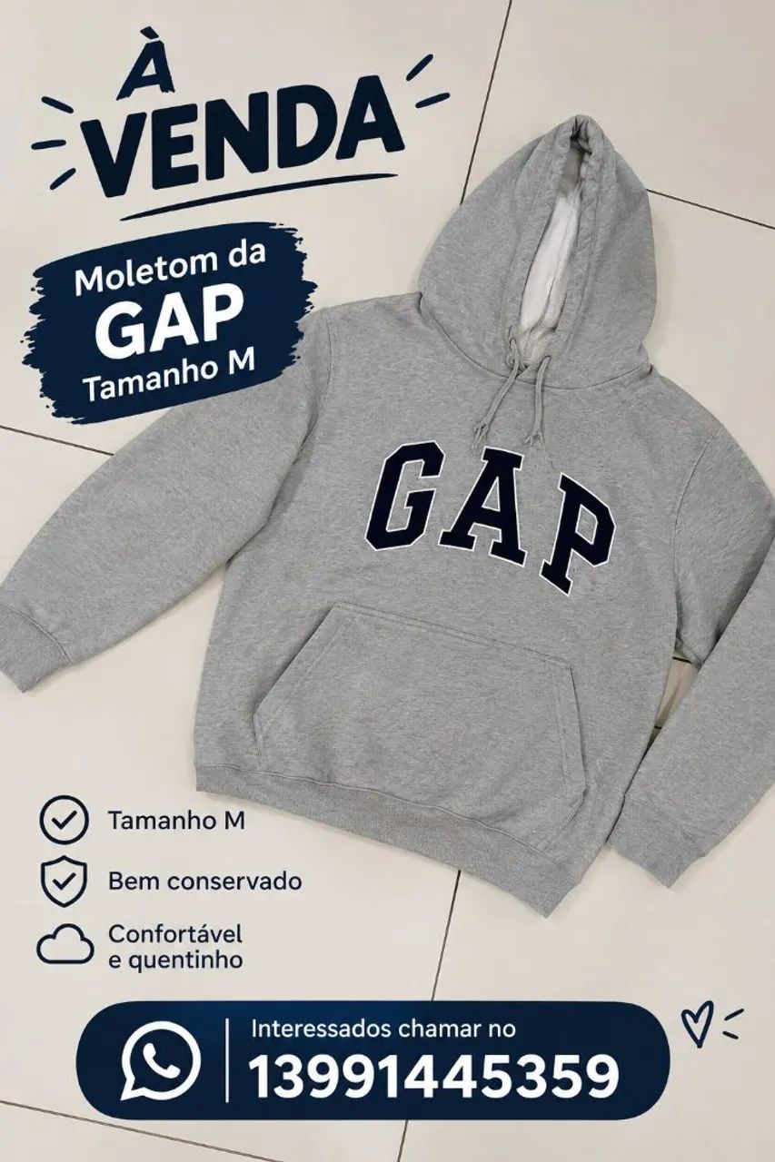 Moletom GAP tamanho:M