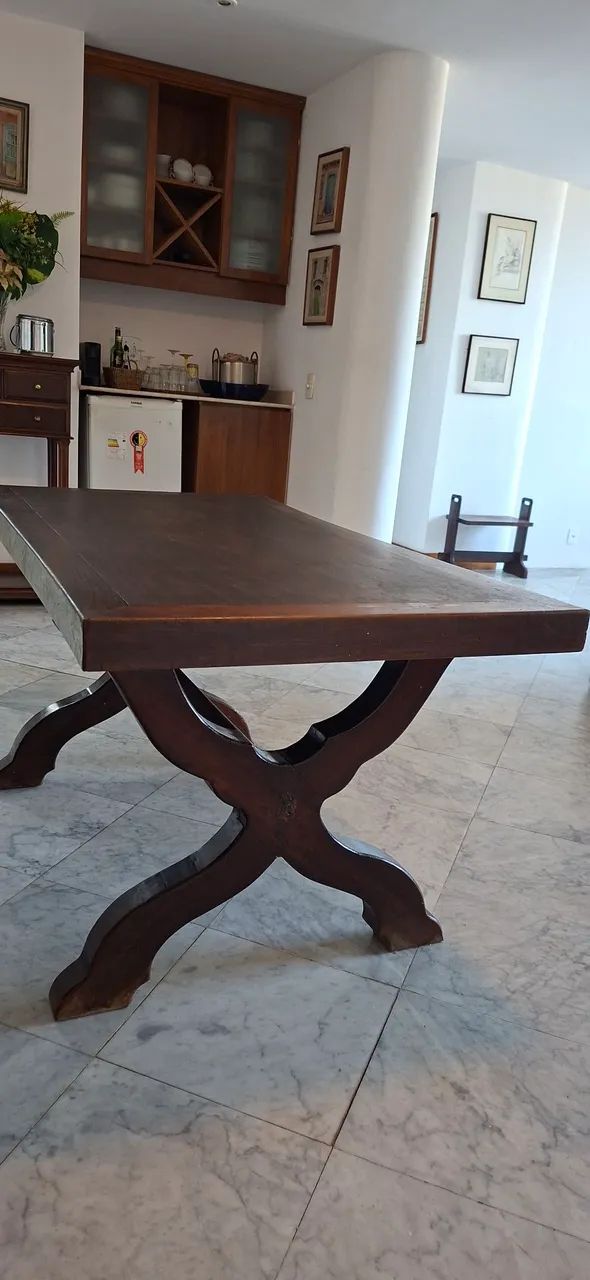 Mesa de madeira maciça - estilo clássico - Foto 2