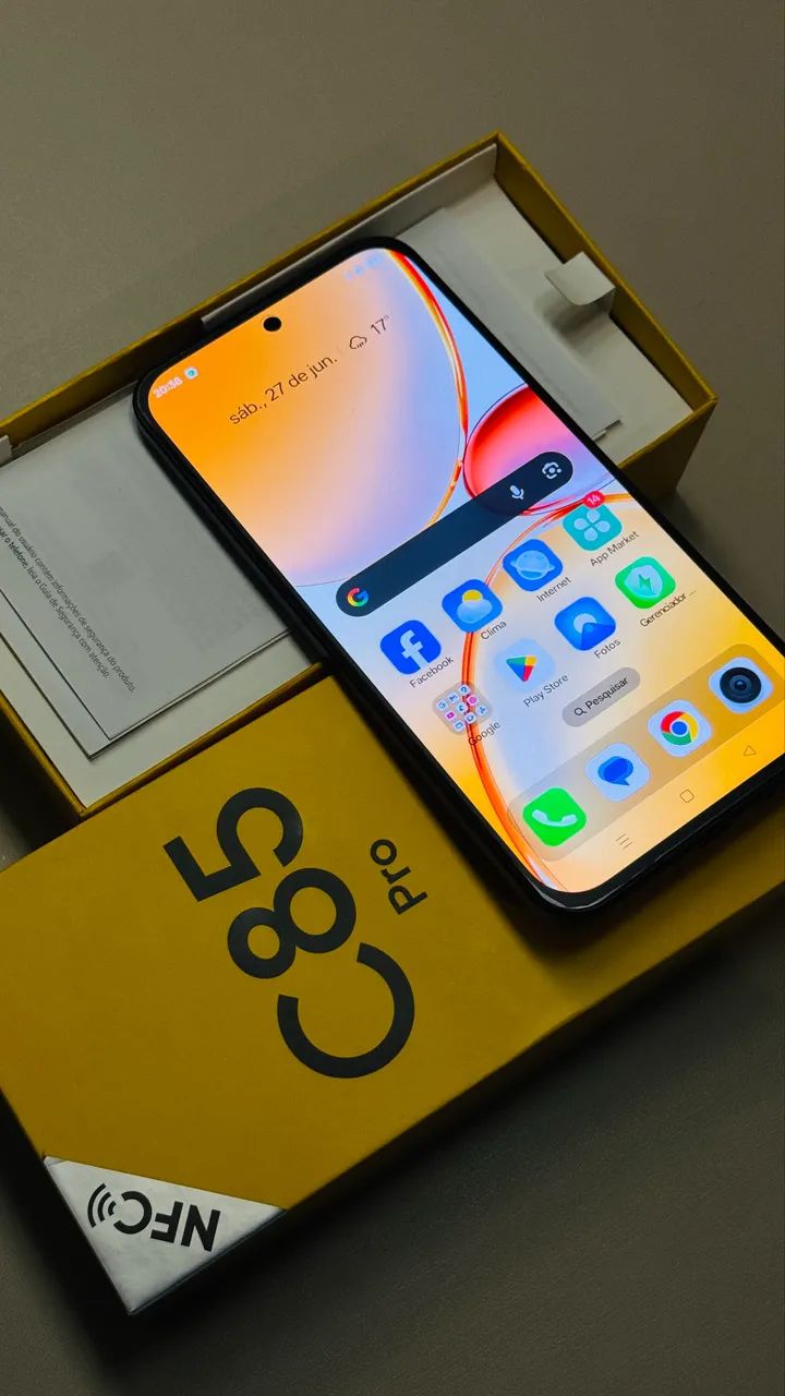 C85 PRO 8GB RAM + 256GB + Capa e película - Foto 5