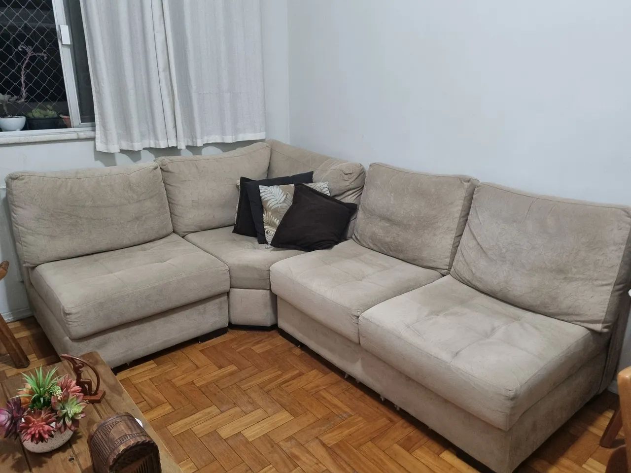Sofá Modular Fino Slim 2,30m - Perfeito Estado (Reclinavel, Módulos e Almofadas Soltas) - Foto 3