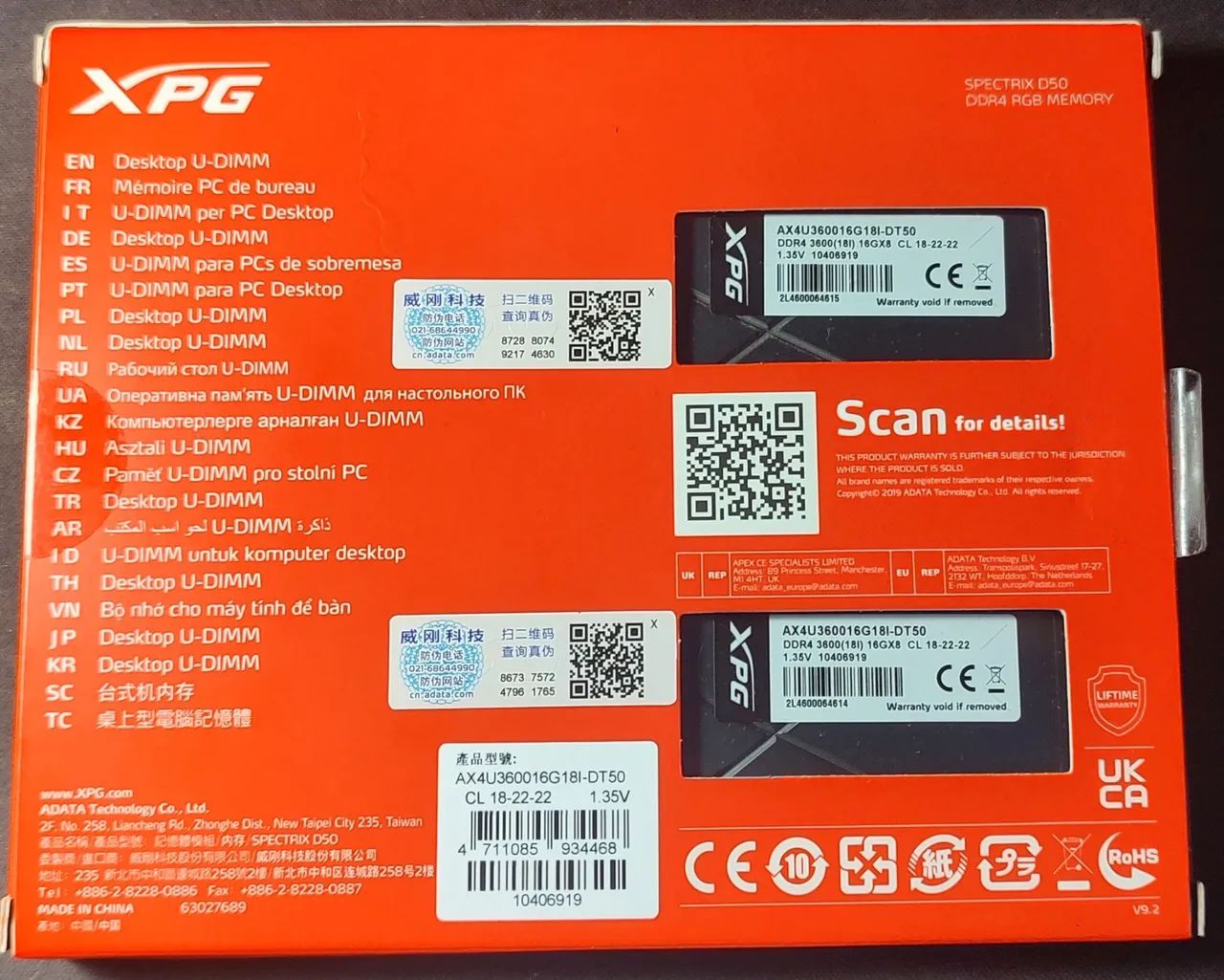 Memória adata xpg spectrix 32gb (2x16) freq 3600. Na caixa, funcionando 100% - Foto 4