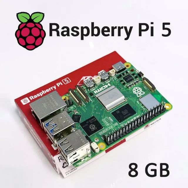 Mini computador Raspberry Pi 5 com 8GB de memória RAM Pronta