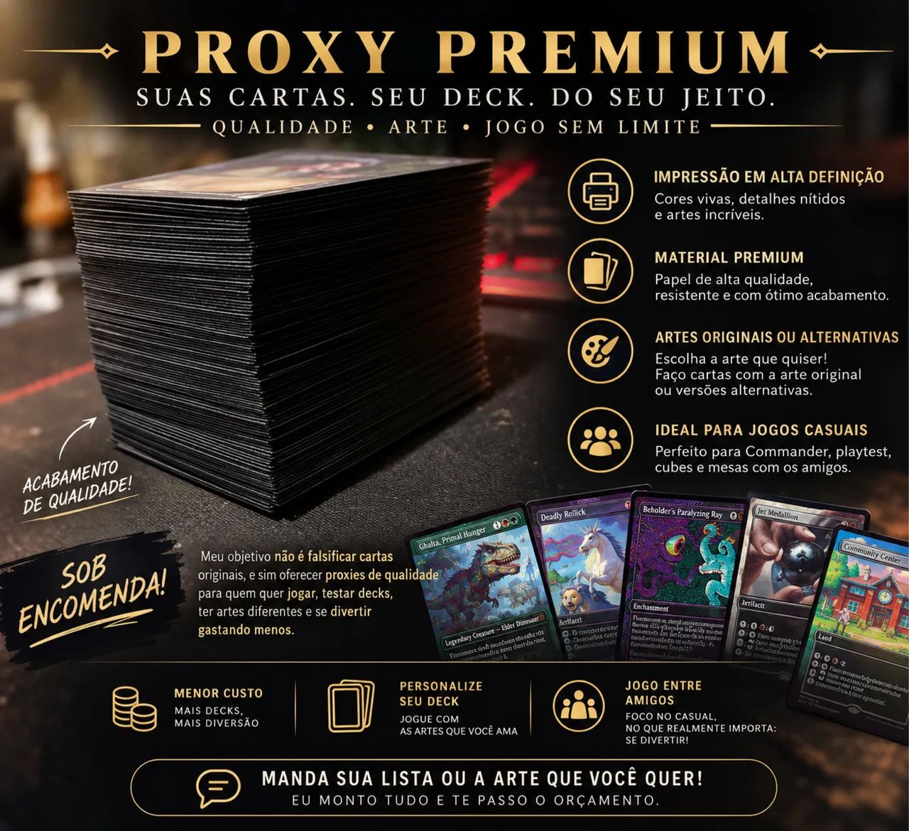 Deck commander proxy premium encomenda - Foto 4